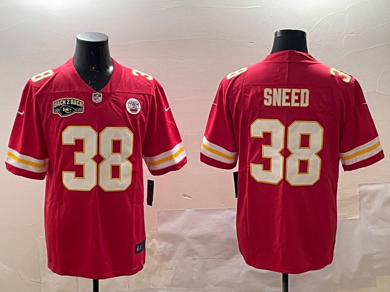 Men Kansas City Chiefs #38 Sneed Red Second generations 2025 Nike Limited NFL Jersey style 4->kansas city chiefs->NFL Jersey
